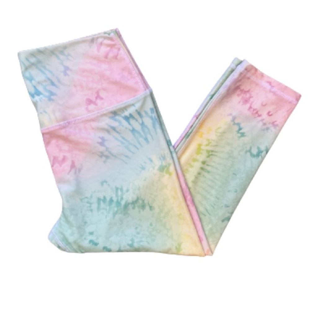 NWOT SCORPIO SOL COTTON CANDY TIE DYE CROPPED LEGGINGS SIZE M